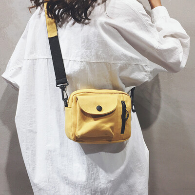 

French small bag of foreign leisure canvas bag handbags new 2019 wild ins super fire girl Messenger bag