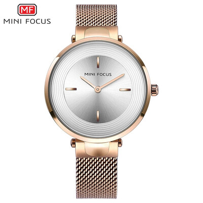 

MINI FOCUS Fox watch womens watch simple fashion steel mesh with watch