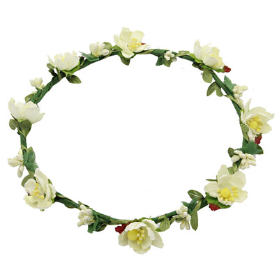 

Fashion Holiday Headwear With Leaf Plum Wreath Bride Bridesmaid Wedding Wreath Wedding Flower