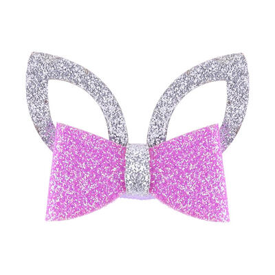 

Glitter Sequins Rabbit Ear Bow Barrettes Kids Girls Party Hair Clip Hairpin