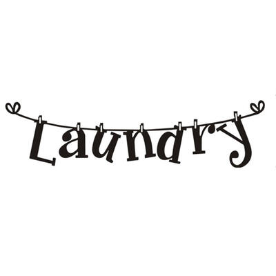 

Laundry Letter Waterproof Wall Sticker Living Room Bedroom Decal Home Decor