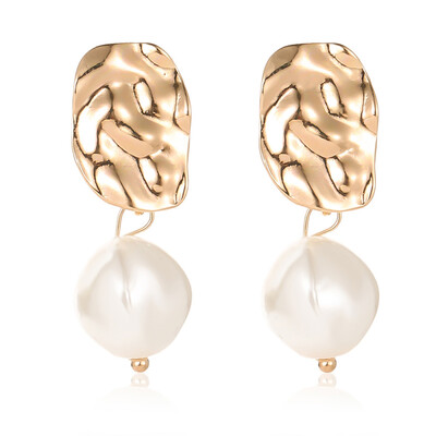 

Vintage Irregular Geometric Pearl Earrings For Women Jewelry Accessories