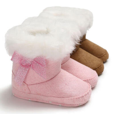 

UK Stock Baby Girl Boy Warm Boots Booties Infant Toddler Newborn Snow Slippers