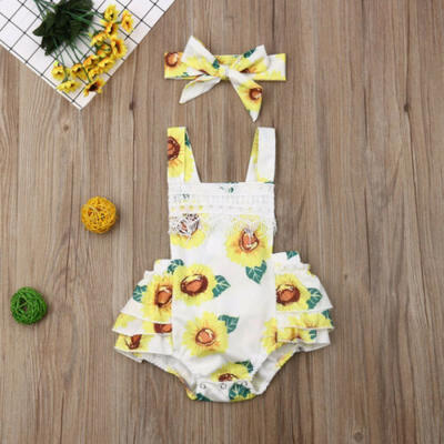 

Newborn Infant Kids Baby Girl Floral Summer Romper Jumpsuit Playsuit Clothes Set