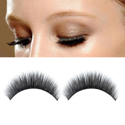 

Fashion Woman Makeup Handmade Mink Hair Long Natural False Eyelashes 1 Pair