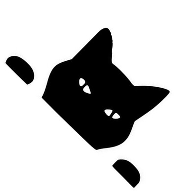 

Car Styling Cartoon Cat Car Stickers Reflective PET Car Funny Sticker Decals on Board Decoration
