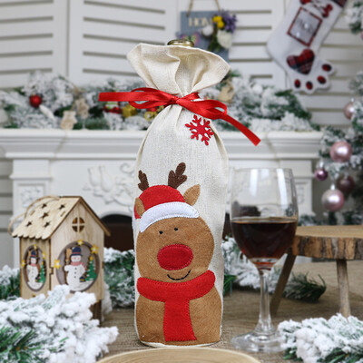 

〖Follure〗Christmas Red Wine Bottle Bag Cartoon Christmas Decoration Wine Gift Bag