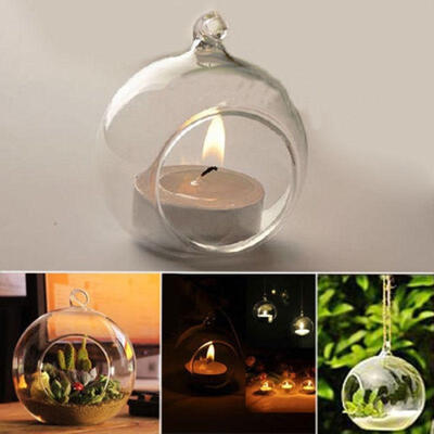

Romantic Wedding Dinner Decor Crystal Glass Hanging Candle Holder Candlestick