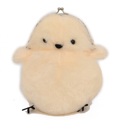 

2019 Lovely Chick Shaped Messenger BagFor Children Fur Plush Mini Artificial Fur Handbags Cross Body Comfortable Girl Bag