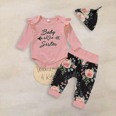 

Newborn Baby Girls Clothes Romper Jumpsuit Floral Pants Leggings Outfit Set