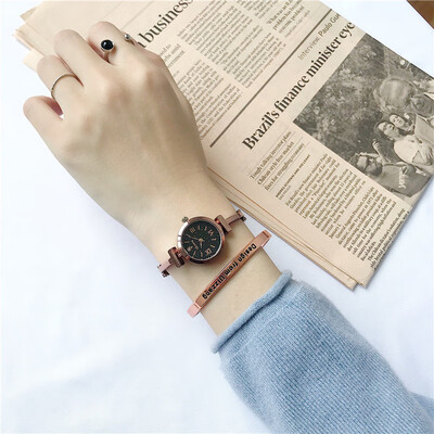

Korean version simple female student ins minority design DIY Bracelet Harajuku style Japanese light luxury long-distance love Brac