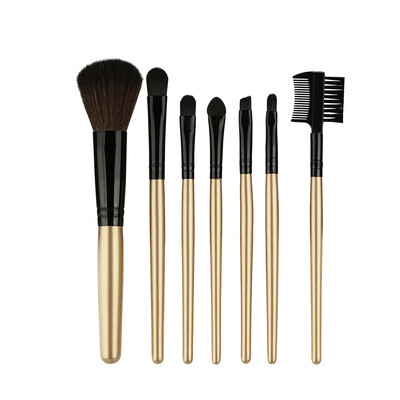 

Gobestart 7 Pcs Wood Makeup Brush EyeShadow Brush Cosmetics Blending Brush Tool