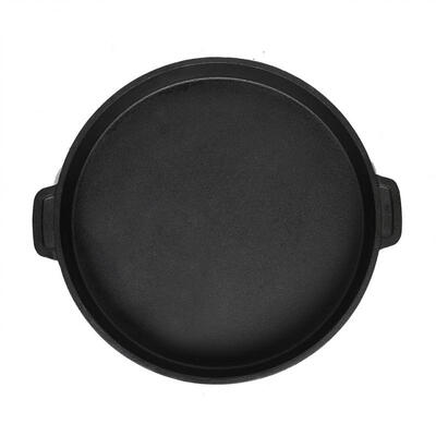 

Greensen Cast Iron Skillet Rounded Cooking Frying Pan Kitchen Household Skillet Deep Pizza Pan