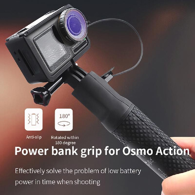 

STARTRC OSMO Action Portable Fast Battery Charger Power Bank Grip Selfie Stick with ABS Protective Cage for DJI OSMO Action Camera