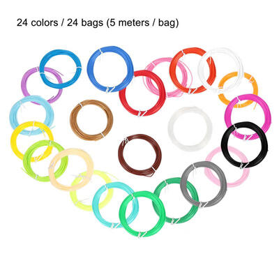 

Greensen 24 ColorSet 3D Filament Print Pen Safety Plastic Printing Material Children Stereoscopic Brush