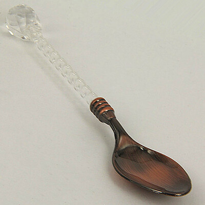 

1 Pc Crystal Handle Tea Coffee Spoon Ice Cream Spoon Dessert Ladle Scoop For HomeBar