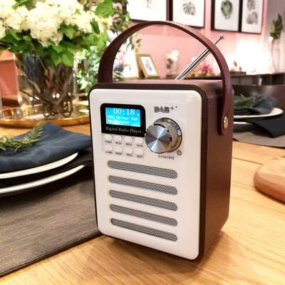 

DABDAB Digital Radio Wireless Bluetooth Speakers MP3 Player AUX IN TF U Disk Reading FM Radio with Portable Handle Alarm Clock