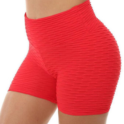 

Tailored Womens High Waist Jacquard Yoga Fitness Pants Hips Tight Yoga Shorts