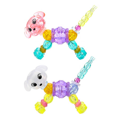 

6 Styles Twisted Stitching Bracelet Animal Tricks Diy Surprise Elasticity Bracelet For Kids Party Xmas Gift