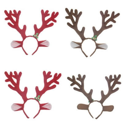 

Unisex Christmas Headband Elk Antlers Hair Hoop Headwear Xmas Party Decor