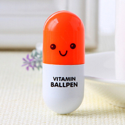 

Siaonvr Lovely Creative Pill Ballpoint Pen Cute Learning Stationery Student Prize Blue
