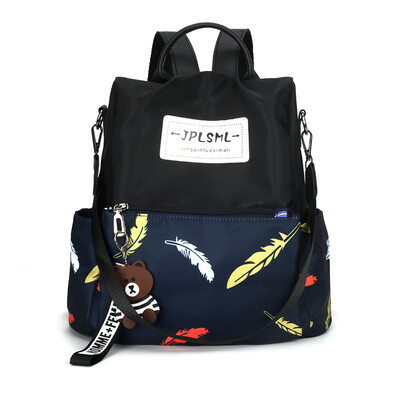 

Oxford shoulder bag womens canvas bag printing waterproof travel portable&multi-purpose one-shoulder Backpack