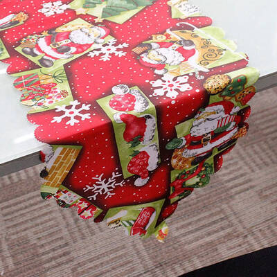 

Christmas Table Decoration Santa Claus Tablecloth Table Flag Simple Modern