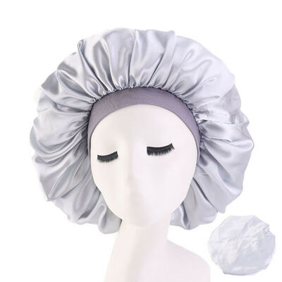 

Large Satin Night Sleep Cap Hair Bonnet Hat Head Cover Wide Band Adjust Elastic