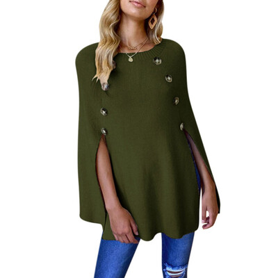 

Plus Size Sweater Women Shirts Loose Sweater Button Side Long Sleeve Tunic Top Sweters Women Pullover Sweater