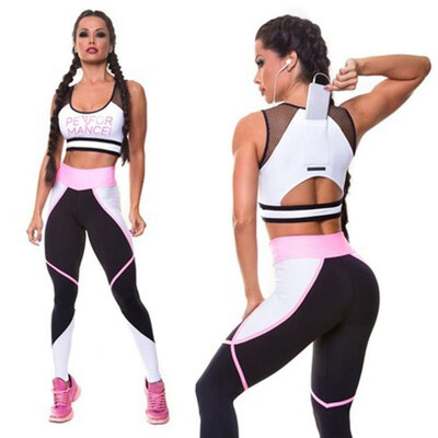 

Europe&the United States cross-border new casual sports suit womens vest trousers was thin sports yoga clothes fitness suits