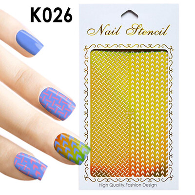 

Toponeto 1Pc Irregular Hollow Nail Art Vinyls Stencil Stickers Manicure