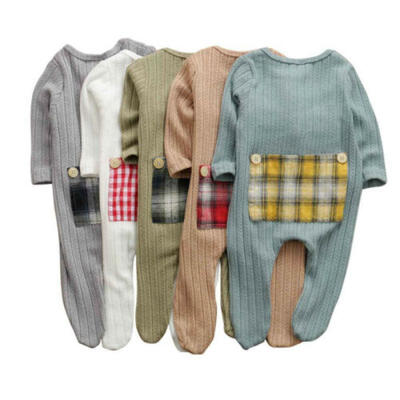 

Newborn Infant Baby Boy Kids Knit Romper Jumpsuit Bodysuit Clothes Outfit Set