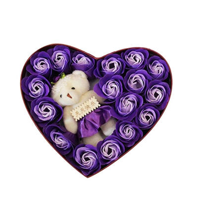 

18pcs Rose Flower Scented Soap Heart Petal Perfumed Soap Valentine Day Gift