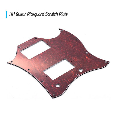 

PVC HH Guitar Pickguard Scratch Plate for SG Electric Guitars White Pearl