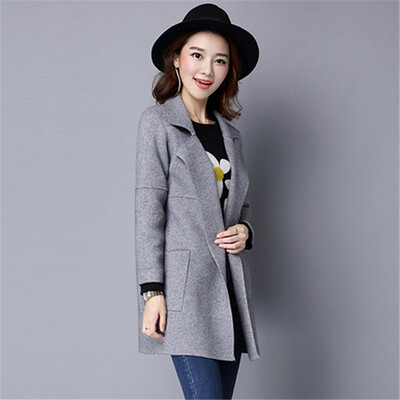 

The 2018 autumn dress new womens knitted cardigan womens long style overcoat show thin spring&autumn big sweater coat