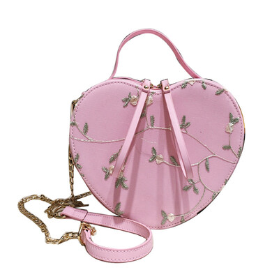 

Fashion Women Heart Faux Leather Flower Pattern Crossbody Shoulder Bag Handbag