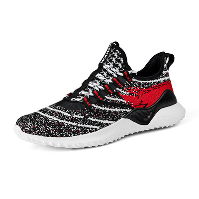 

Mesh breathable flying woven mens shoes sports running shoes sports