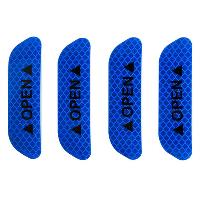 

Tailored 4PCS Super Car Door Open Sticker Reflective Tape Safety Warning Decal
