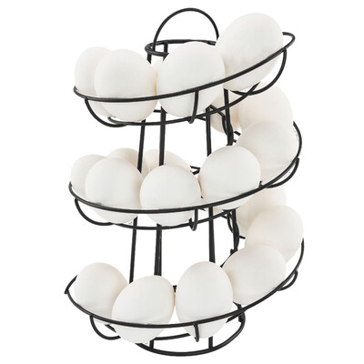 

Gobestart Egg Skelter Deluxe Spiraling Dispenser Rack Basket Storage Space Up to 24