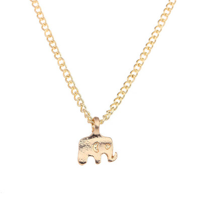 

Fashion Gold Palted Lucky Us Elephant Chain Necklace Women Jewelry