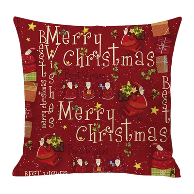 

Tailored New Christmas Cotton Linen Pillow Case Sofa Cushion Cover Home Decor