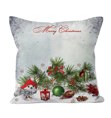 

Tailored Christmas Linen Square Throw Flax Pillow Case Decorative Cushion Pillow Cover A