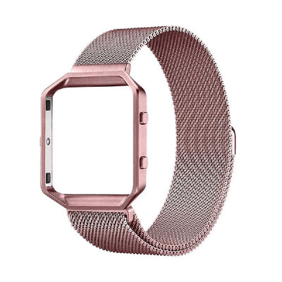 

KNS-7 Magnetic Loop Stainless Steel Strap Watch Band for Fitbit Blaze Tracker with Frame Large Replacement Band Accessories for Wo