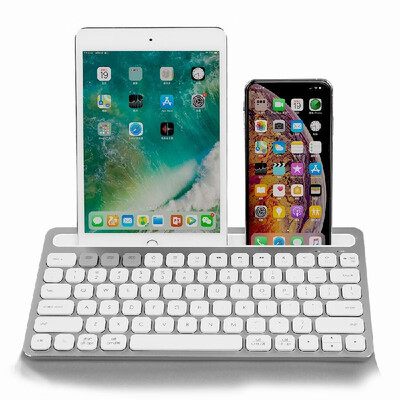 

FD iK8500 Wireless Bluetooth Keyboard Ultra-slim Built-in Battery Rechargeable Keyboards Ergonomic Design Stable Connection for Ta