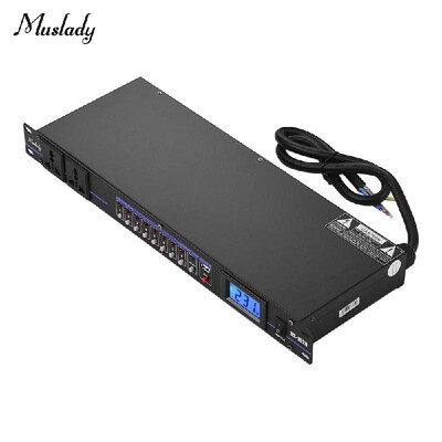 

Muslady VS-1028 10-outlet Rack Mount Power Sequence Controller Conditioner Surge Protector Power Supply Regulator with LCD Display