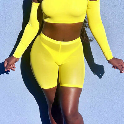 

New Women Fishnet Mesh See Through Slim Fit 34 Leggings Cycling Short Hot Pants