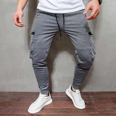 

Gobestart Mens Long Casual Sport Pants Slim Fit Plaid Trousers Running Joggers Sweatpants