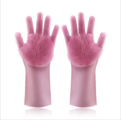 

Amazon Explosion Silicone Vibrating Dishwashing Gloves Dishwashing Brush Housework Gloves Magic Gloves Kitchen Cleaning Gloves