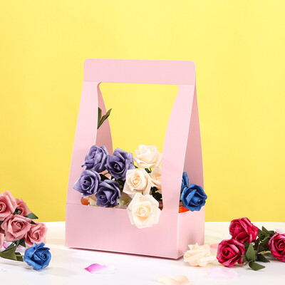 

Gobestart Paper Handmade Flower Basket Insert Bouquet Gift Box Waterproof 5PC