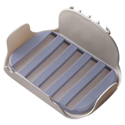 

The New Home Wall-Mounted Bathroom Soap Box Self-Adhesive Plastic Soap Holder Double Layer Drain Soap Dry Racks